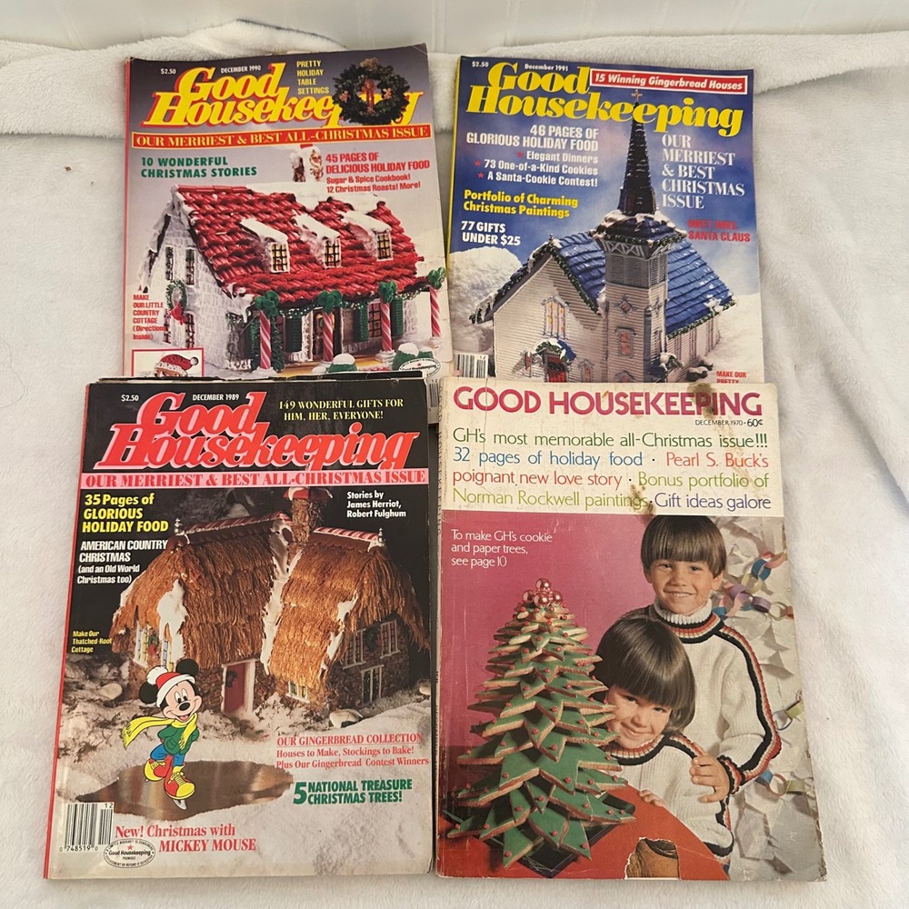 Good Housekeeping Magazine Lot  Mixed Good Vintage Christmas Issues 70-91 Craft